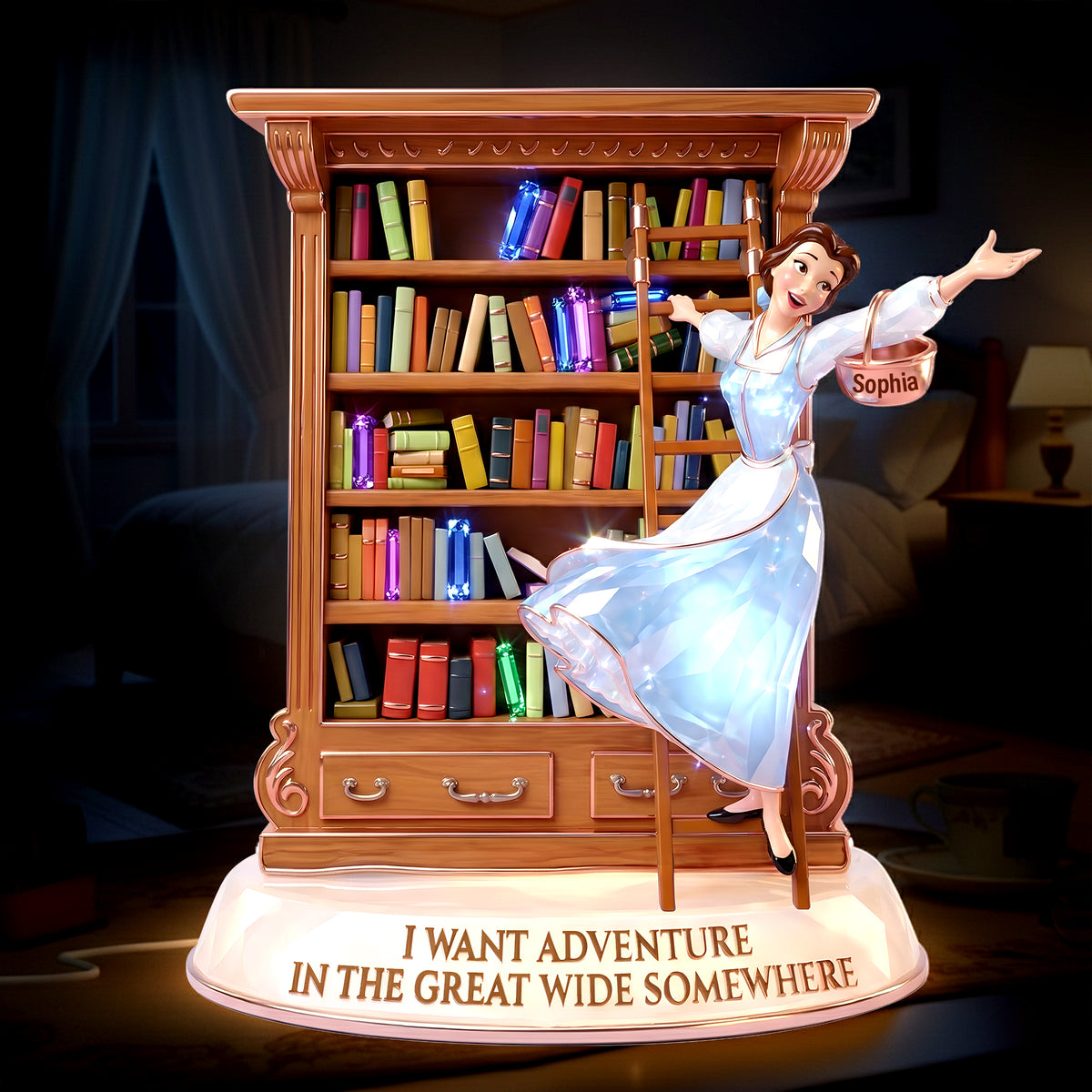 Bookworm Adventure Light Box Personalized Gifts For Book Lovers 01QHLU041225-Homacus