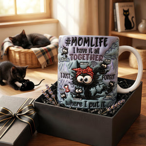 Silly Black Cat Mom Coffee Mug - Personalized Mother's Day Gifts 03qhdt130426-Homacus
