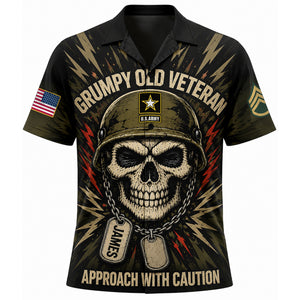 Old Skull Veteran Hawaiian Shirt- Personalized Gifts For Veteran 04NAQN150626