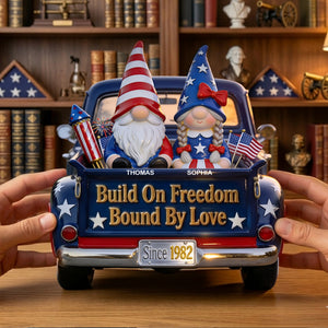 Gnome Couple 250th Anniversary Acrylic Plaque - Personalized Gifts For Patriotics Plaque 01PGLU070426-Homacus