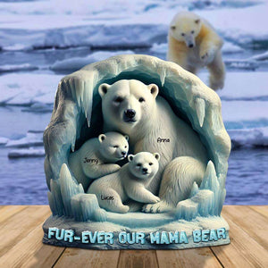 Personalized Gifts For Mom Acrylic Plaque, Polar Bear 02QHTN030425-Homacus