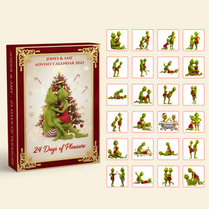 Naughty Green Couple Christmas Advent Calendar - Personalized Gifts For Couple 02nadt101025-Homacus