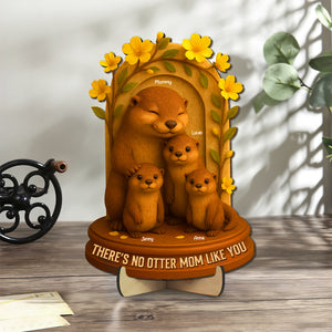 Personalized Gifts For Mom Wood Sign, Otter Mom 05natn020425-Homacus