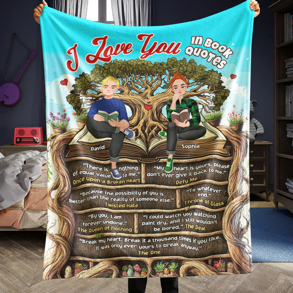 Personalized Gifts For Couple Book Lover Blanket 04TODT040125HG-Homacus