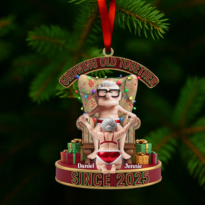 Frisky Old Couple Ornament - Personalized Christmas Gifts For Couples 04OHLU200925-Homacus