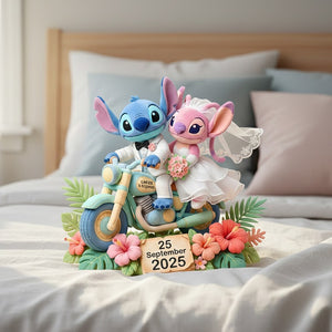 Wedding Couple On Motorbike Custom Shaped Pillow - Personalized Gifts For Couples 02patn161225-Homacus