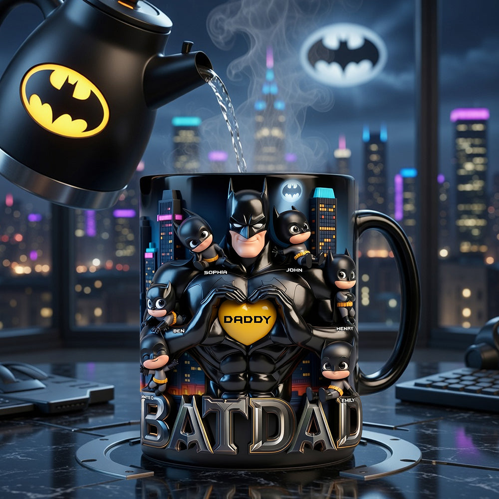 Strong Dad and Kids Magic Coffee Mug - Personalized Gifts For Dad 02ohdt160426-Homacus