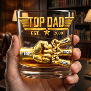 Fist Bump Pilot Glass Mug - Personalized Gifts For Dad 04OHTN210526-Homacus
