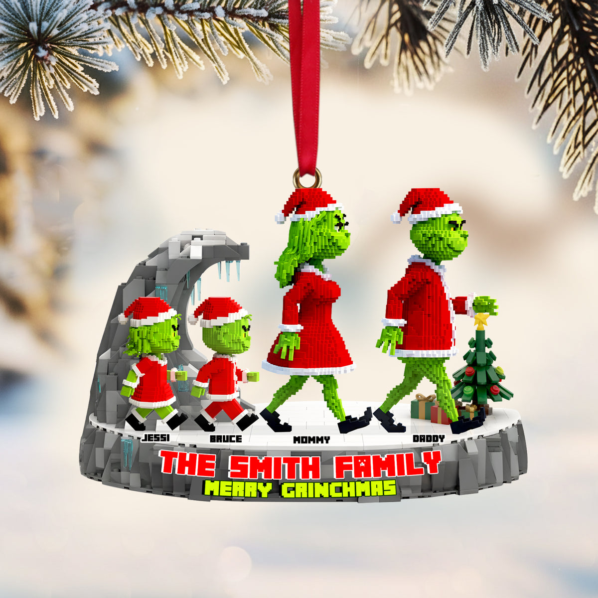 Walking Together Family Acrylic Ornament - Personalized Gift For Family 06OHLU151025-Homacus