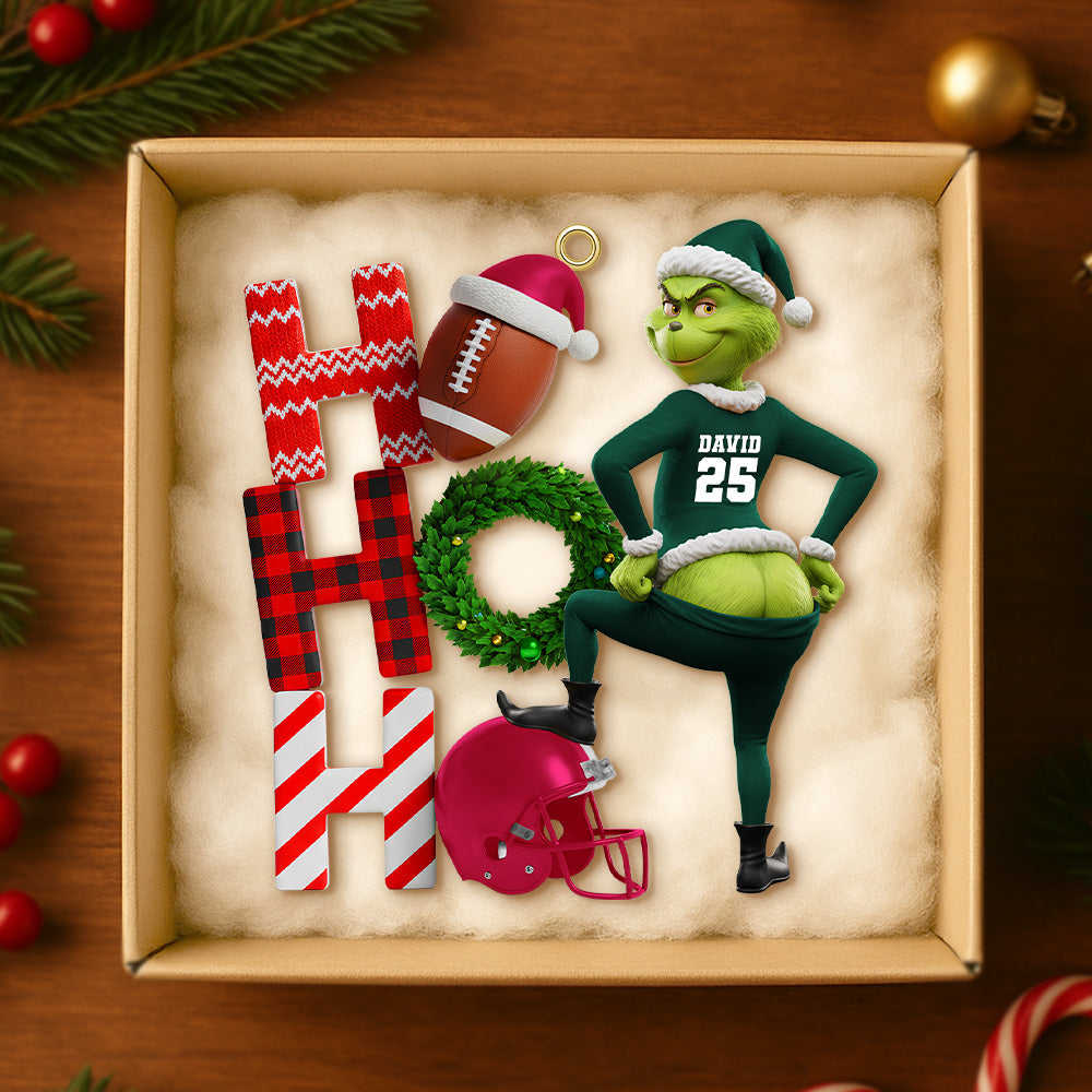 Funny Green Monster Santa Sport Lover Ornament - Personalized Gift For Sport Lover Ornament 05OHTN211025-Homacus