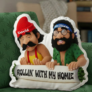 Stoners Comedy Duo Pillow - Personalized Gifts For Friends 03TOLU181125-Homacus