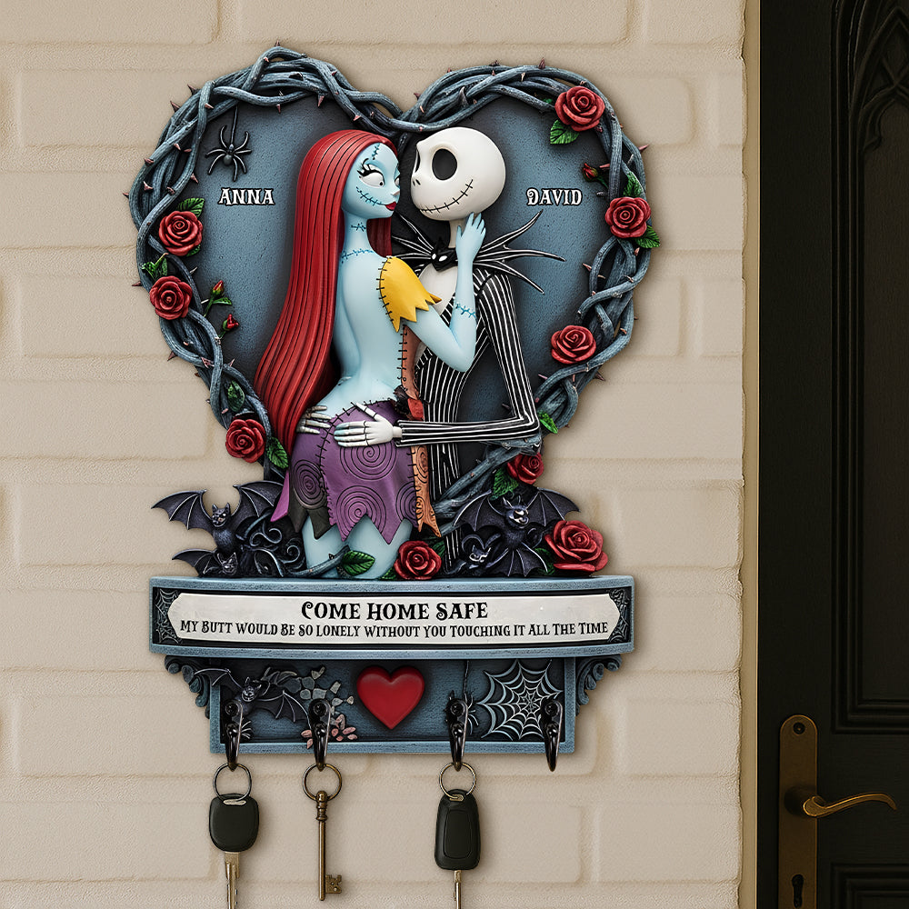 Naughty Spooky Couple Key Hanger Personalized Gift For Couple 01qhtn270525-Homacus