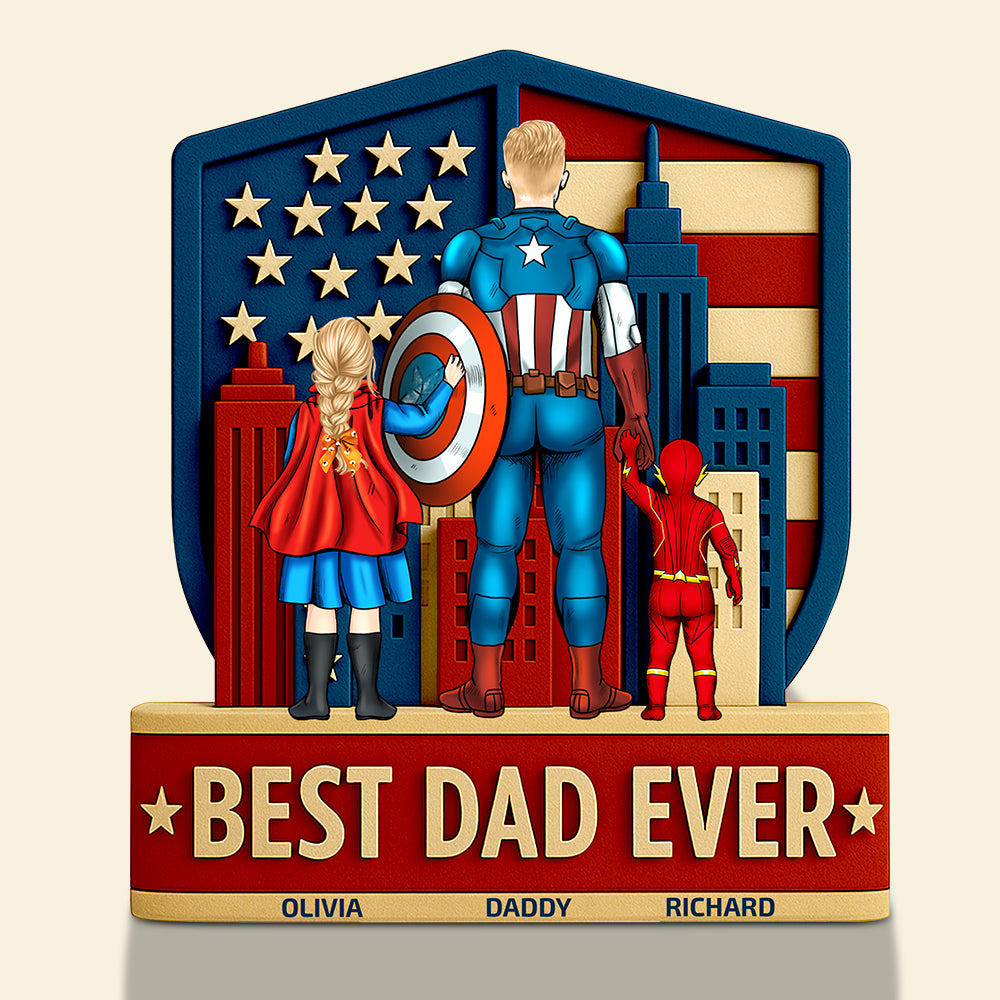 Best Dad Ever Acrylic Plaque Personalized Gifts For Dad 02NADT140525PA-Homacus
