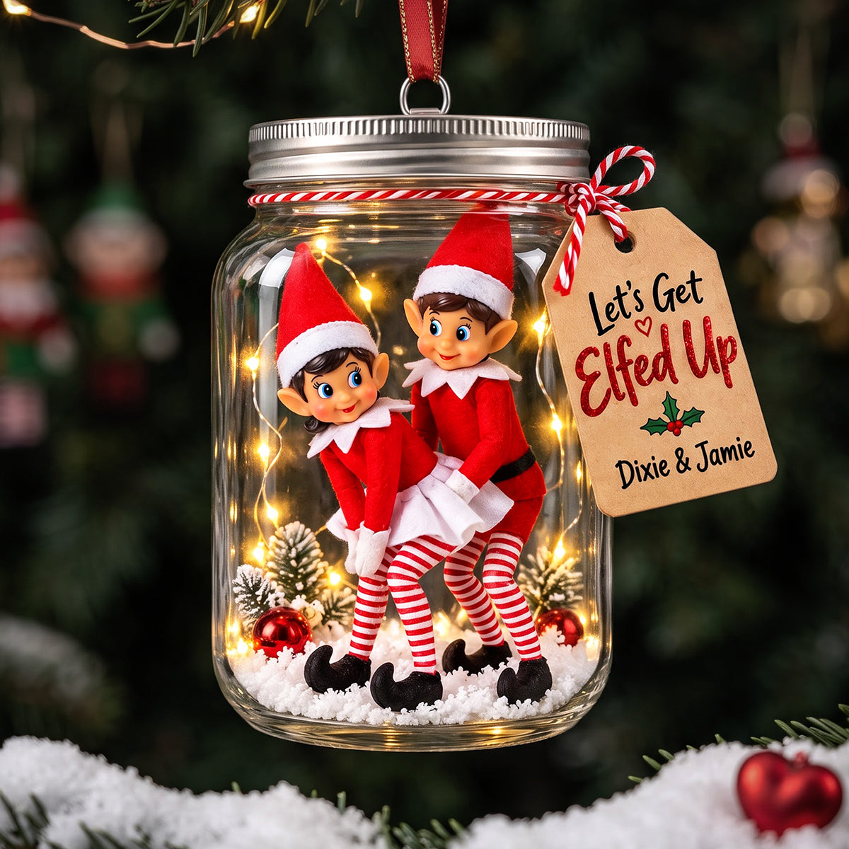 Cheeky Couple Christmas Ornament - Personalized Gifts For Couple 07huta211026