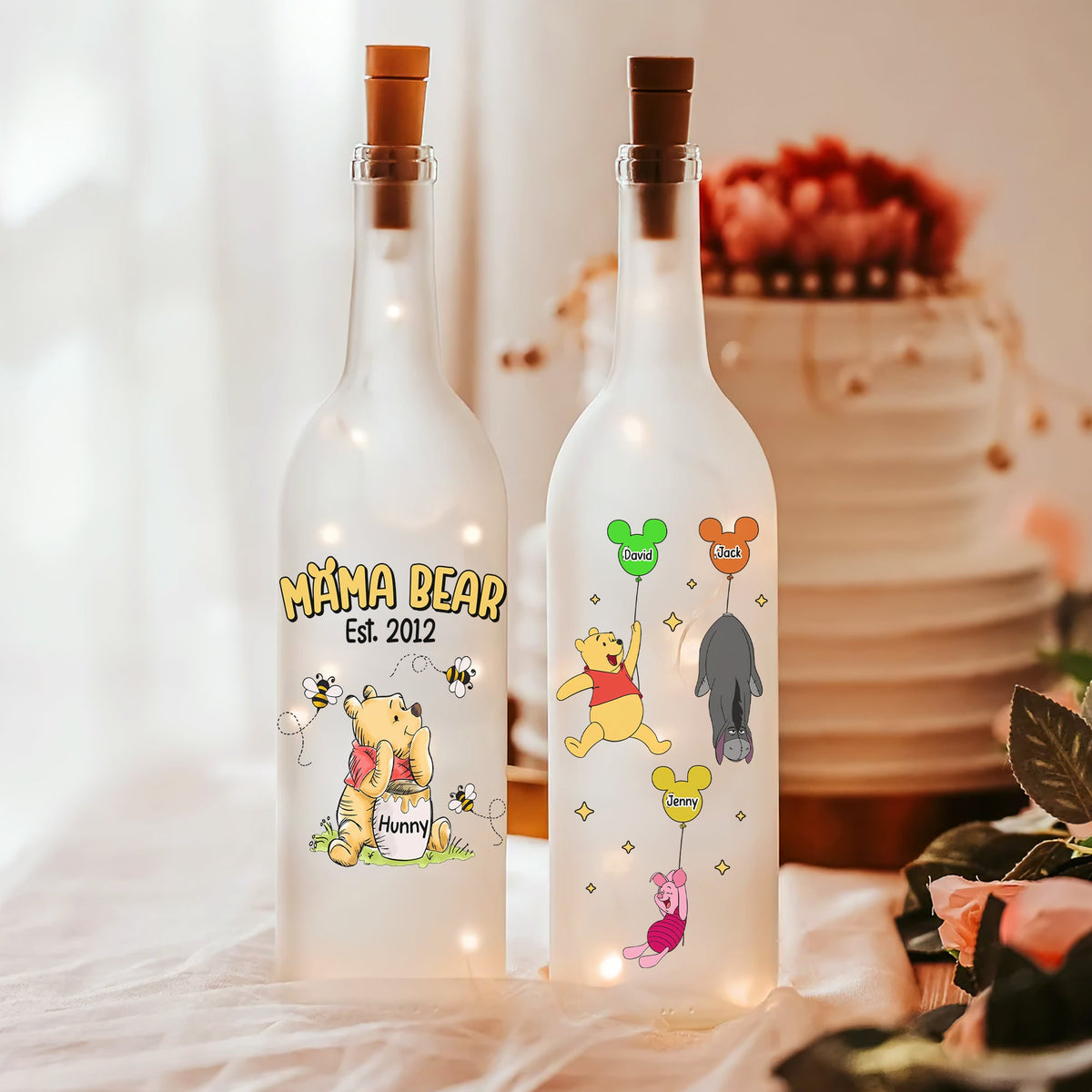 Mama Bear Bottle Lamp - Personalized Gifts For Mom 01hutn140225-Homacus
