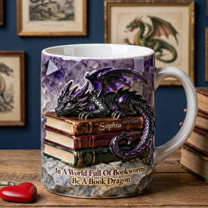 Book Dragon Coffee Mug - Personalized Gifts For Book Lovers 02naqn140126-Homacus