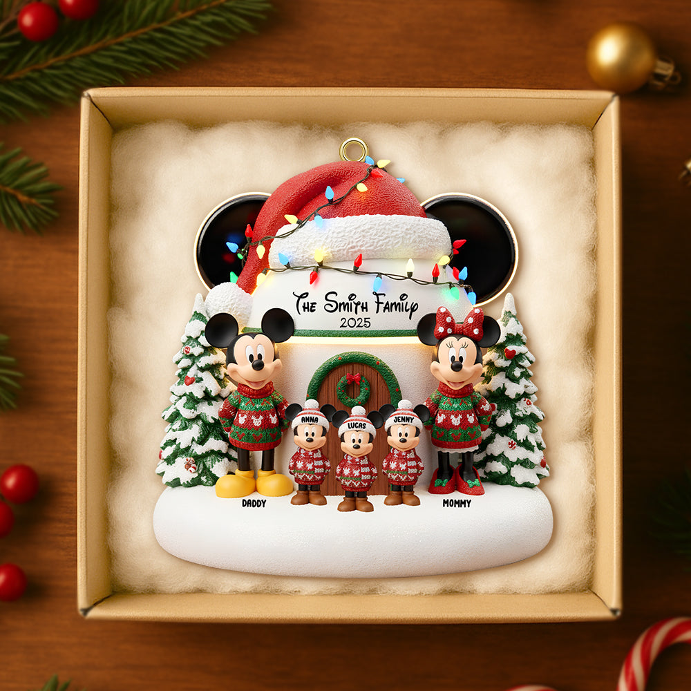 Cute Cartoon Family Personalized Gifts For Family Christmas Ornament 01totn271025-Homacus