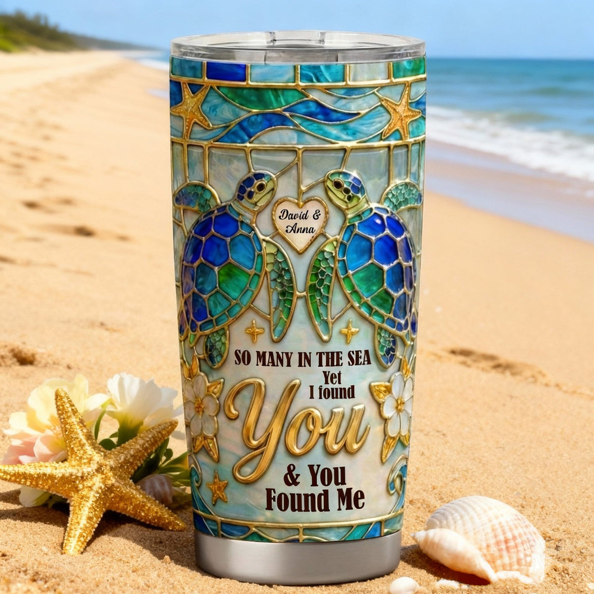 Ocean Love Tumbler - Personalized Gifts For Couple Tumbler 05TOTN150126-Homacus