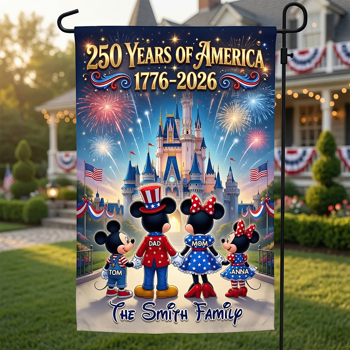 Patriotic Family Garden Flag - Personalized Gifts For Family 04TYDT030626