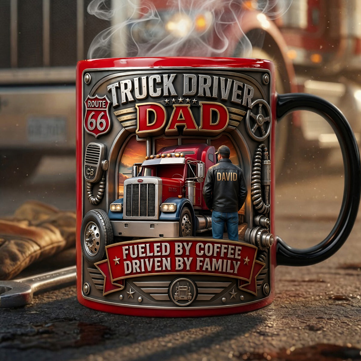 Truck Driver Dad Magic Mug - Personalized Father's Day Gifts 02TYLU060526-Homacus