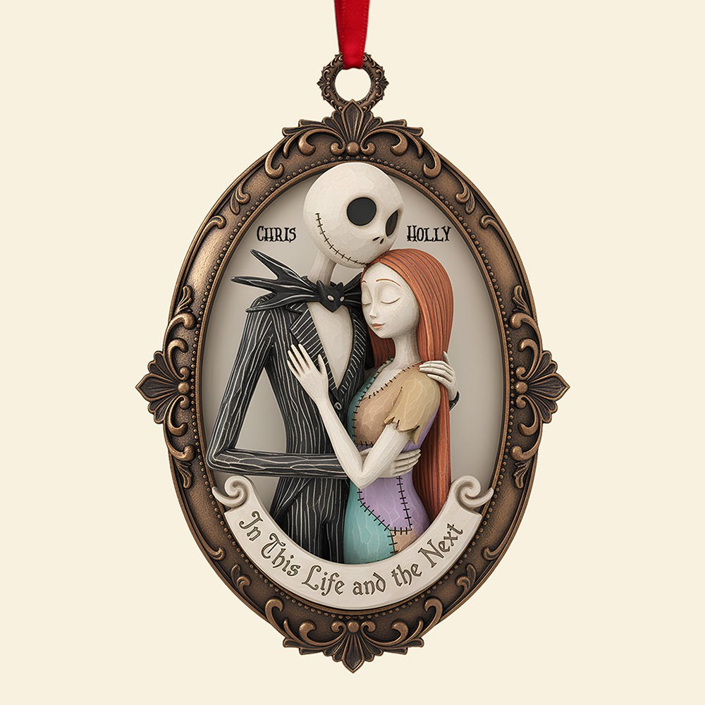 Romantic Couple Acrylic Christmas Ornament - Personalized Gifts For Couple 01nata191125-Homacus