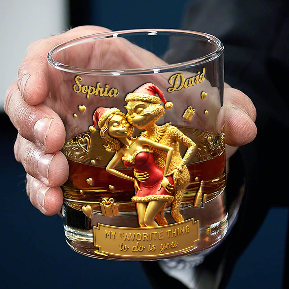 Cheeky Couple Drinking Glass - Personalized Gifts For Couples 06PGLU221025-Homacus