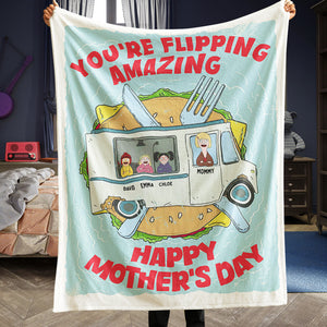 Personalized Gifts For Mom Blanket You're Flipping Amazing 01TODT281224HG-Homacus