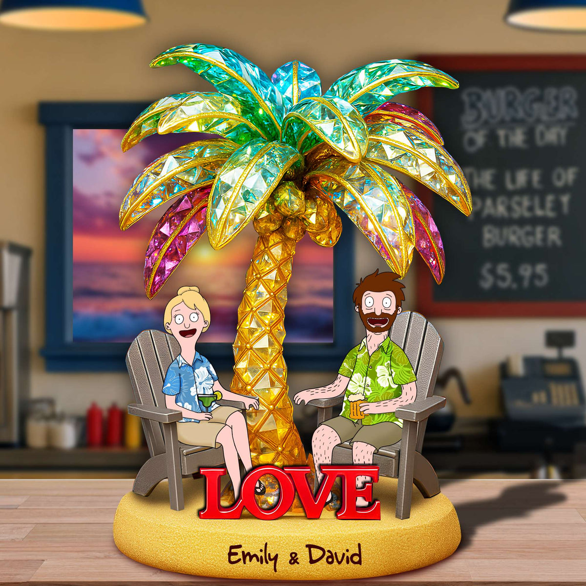 Couple Forever Acrylic Plaque Personalized Gifts For Couple 03TOLU130625PA-Homacus