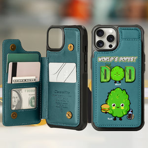Personalized Gift For Weed Dad Leather Flip Wallet Phone Case 011TOLU270225-Homacus