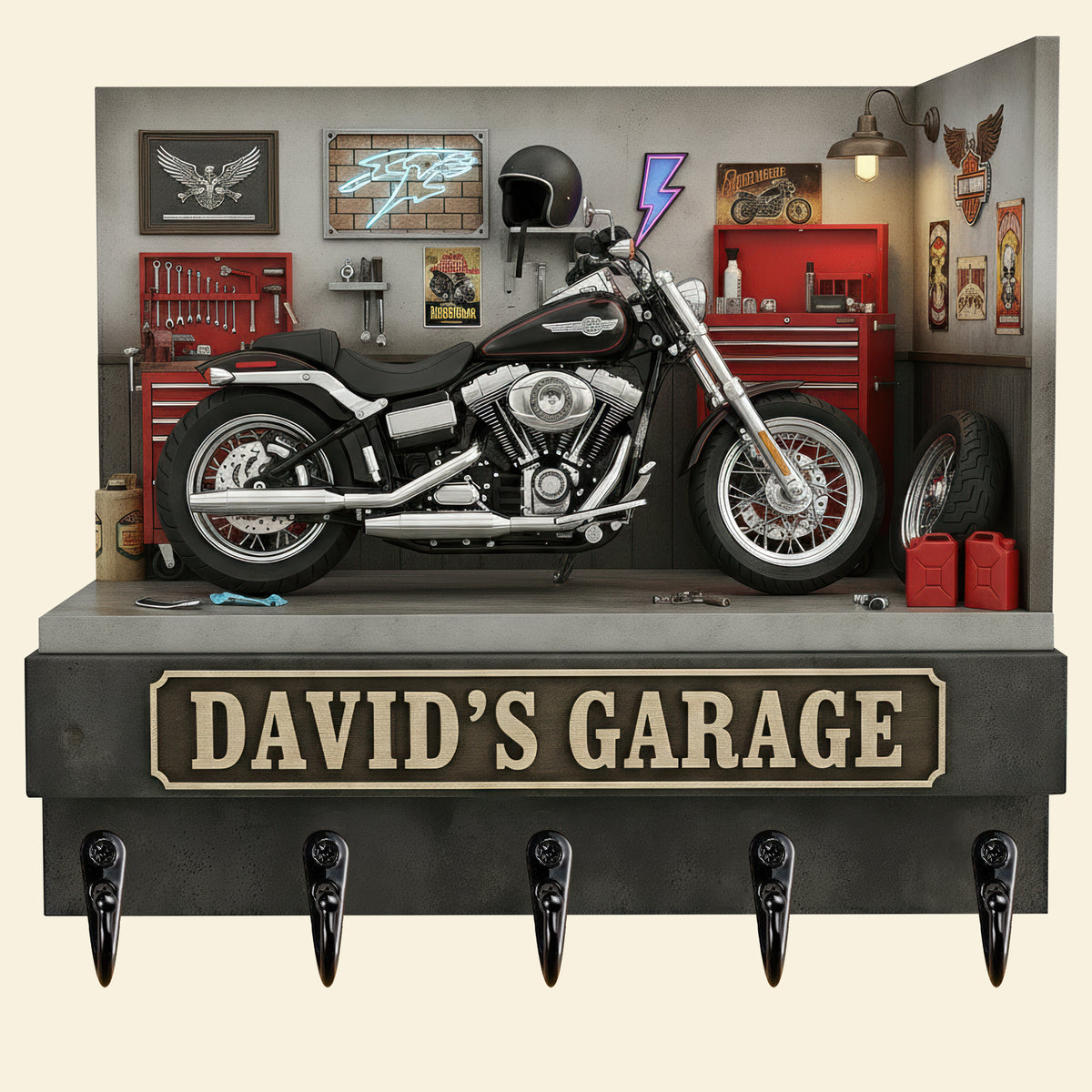 Motorcycle Key Hanger - Personalized Gifts For Motorcycle Lovers 01naqn151225-Homacus