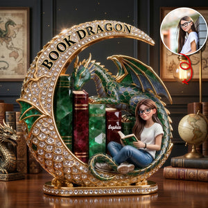 Custom Photo Fantasy Book Dragon Plaque, Personalized Gifts For Book Lovers 03QHTN190326-Homacus