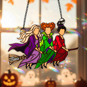 Enchanted Witches Trio Suncatcher - Personalized Christmas Gifts For Witch Lovers 02PGLU050825-Homacus