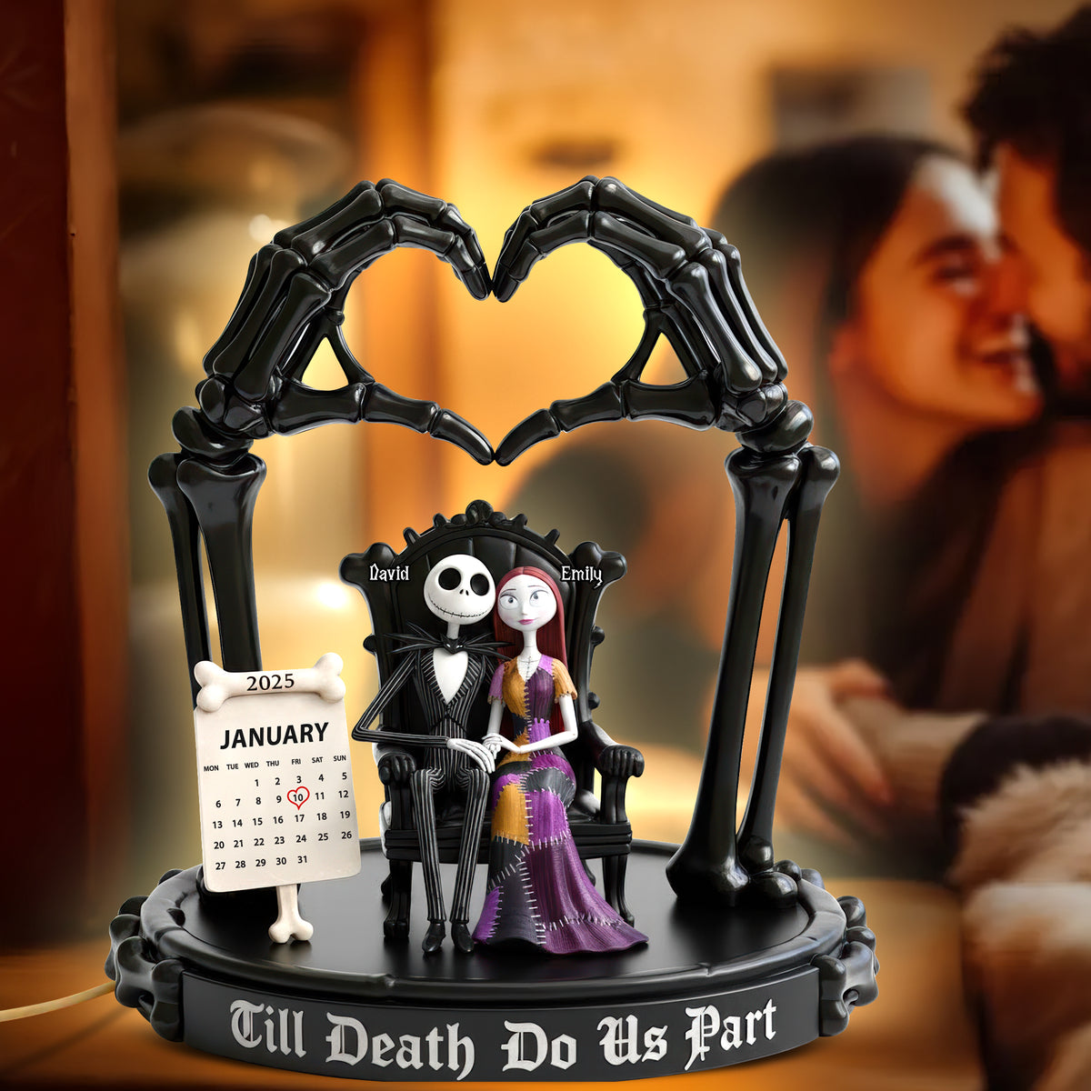 Spooky Couple Acrylic Light Box - Personalized Gifts For Couple 04toqn241225-Homacus