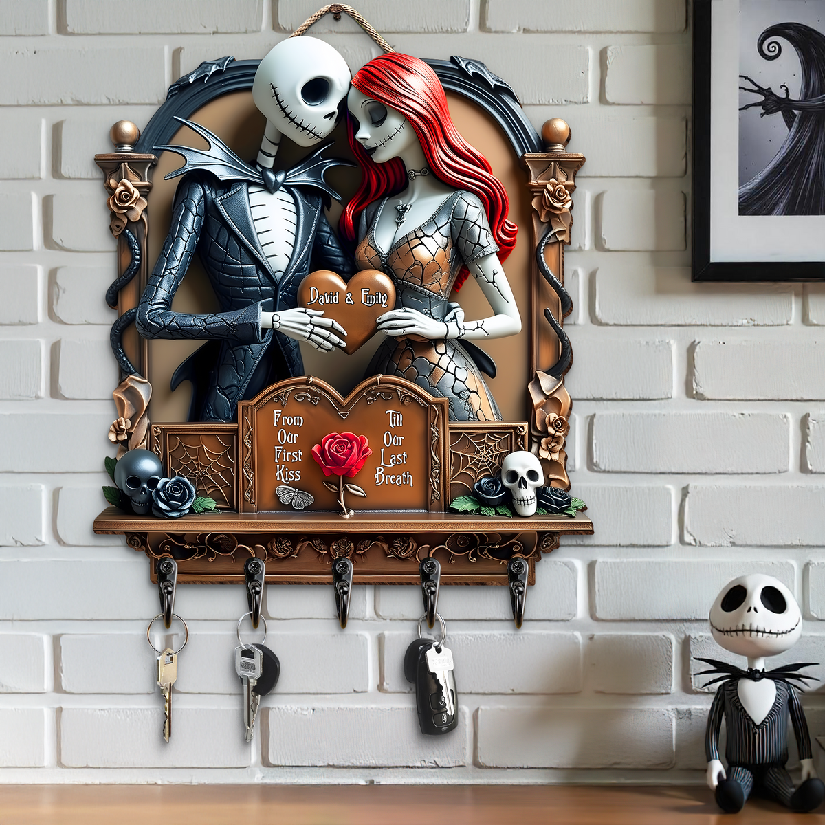 Couple Wood Key Hanger - Personalized Gifts For Couple 03tgpu290525-Homacus