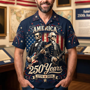 Celebrating 250 Years Of Freedom Hawaiian Shirt - Personalized Gifts For Patriots 01NATN290526-Homacus