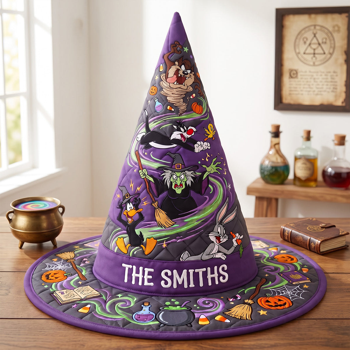 Spooky Quilted Witch Hat - Personalized Gifts For Halloween 02hatn140826