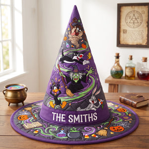 Spooky Quilted Witch Hat - Personalized Gifts For Halloween 02hatn140826
