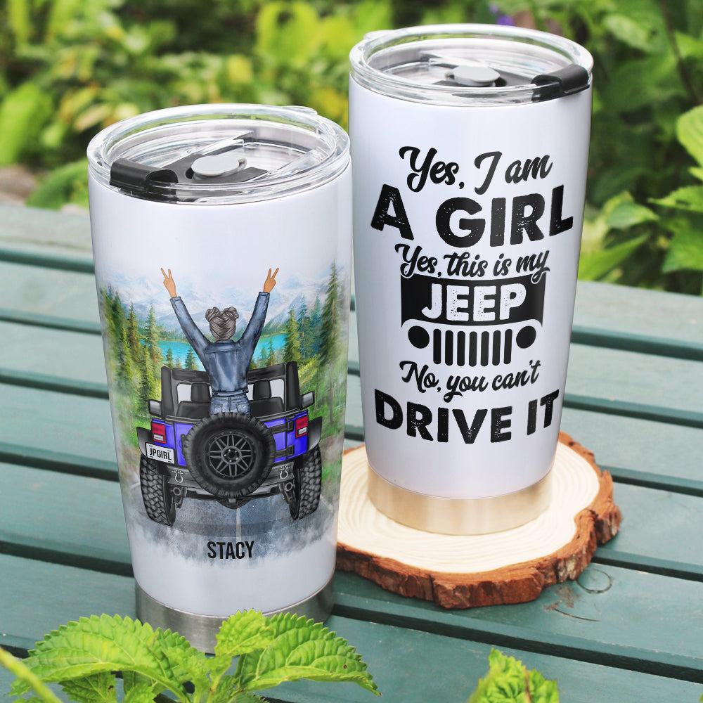Travel Girl Tumbler Cup - Personalized Gifts-Homacus