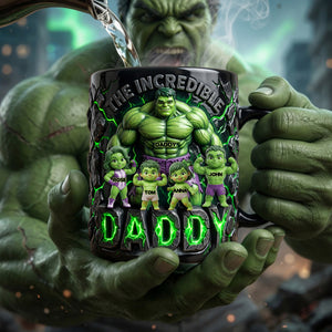 Power Dad And Kids Magic Coffee Mug - Personalized Gifts For Dad 01PALU090526-Homacus