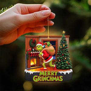 Funny Green Monster Ornament - Personalized Gifts For Loved Ones 04pgta090825-Homacus