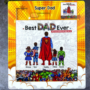 Best Dad Ever Sliding Puzzle 012achu150425pa - Personalized Gifts For Dad-Homacus