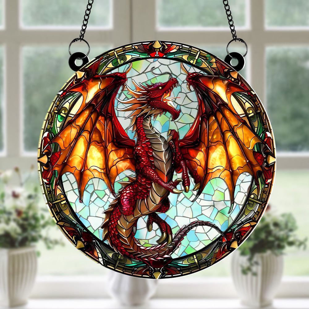 Personalized Gifts For Dragon Lovers Sun Catcher Ornament 02hutn210824-Homacus