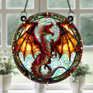Personalized Gifts For Dragon Lovers Sun Catcher Ornament 02hutn210824-Homacus