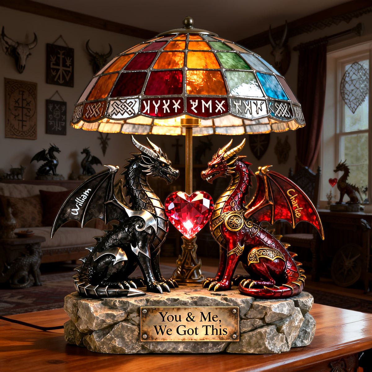 Viking Couple Light Box Personalized Gifts For Couple 05PGLU070226-Homacus