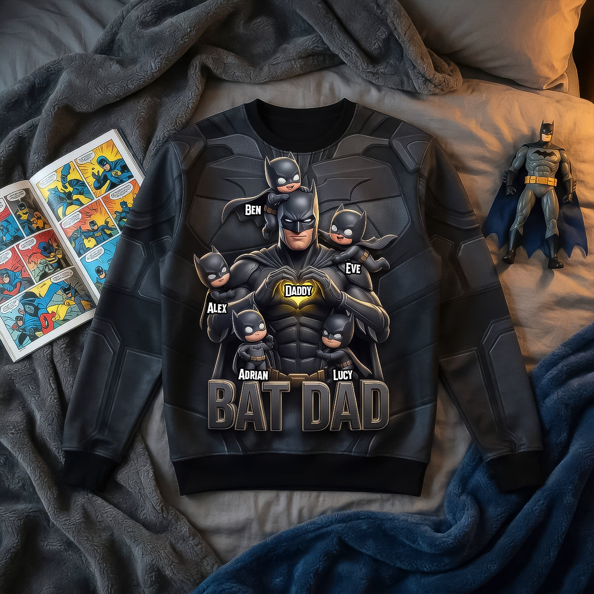 Dark Dad & Kids Shirt - Personalized Gifts For Dad 01NADH090526-Homacus