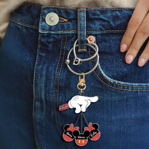 Personalized Gifts For Grandma Keychain - Adorable Mouse Charm 03OHLU090125-Homacus