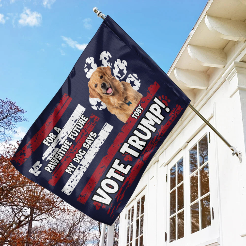 Personalized Gifts For Dog Lovers House Flag, Pawsitive Future 03KAMH110724-Homacus