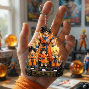 Power Dad Acrylic Keychain - Personalized Father's Day Gifts 01tolu120526-Homacus