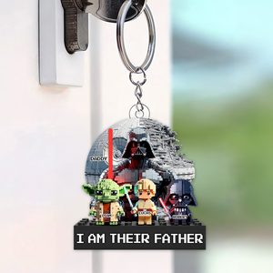 Galaxy Dad Keychain - Personalized Gifts For Dad 01OHPU230525-Homacus