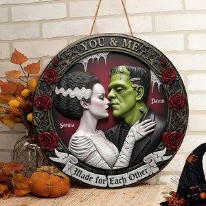 Horror Couple Wood Sign Personalized Gifts For Couple 03NAQN050625-Homacus